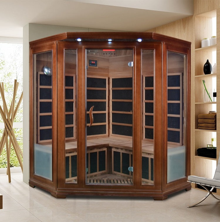 SAUNA EVOLUTION® Low EMF Indoor Wood Sauna With Carbon Panel Far Infrared 16