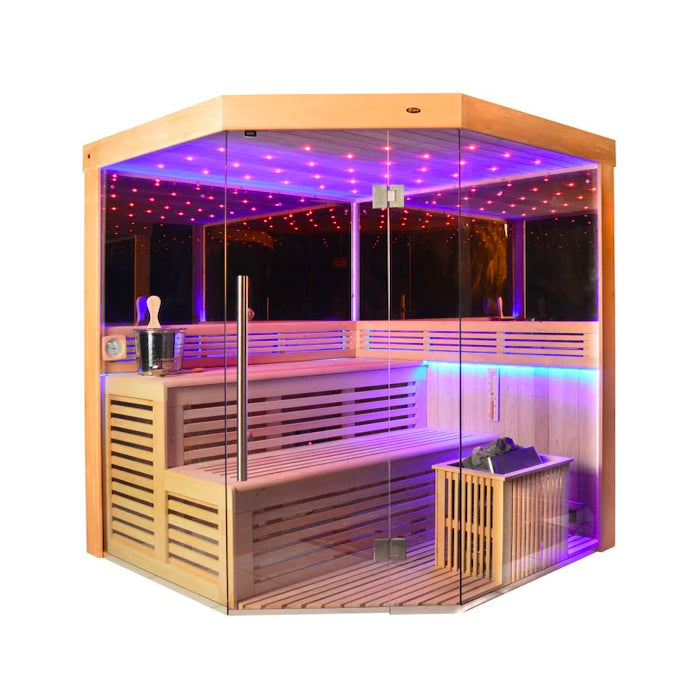 SAUNA EVOLUTION® Indoor New Exclusive Mirror Steam Sauna Glass 13