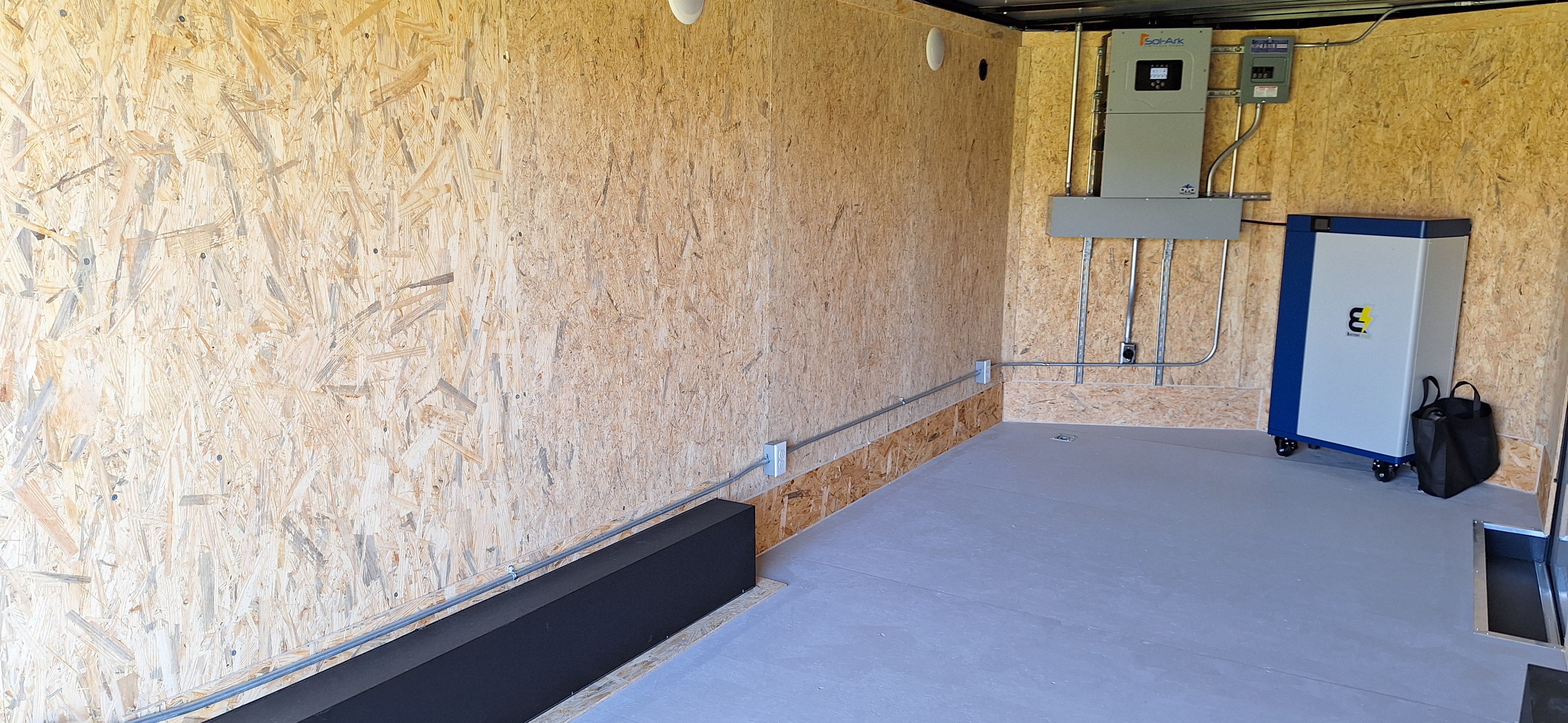 24' Enclosed SOLAR POWERED Offgrid Self-Sufficient Trailer - SOL-ARK 15K with OMO 32K Freedom Lithium Battery