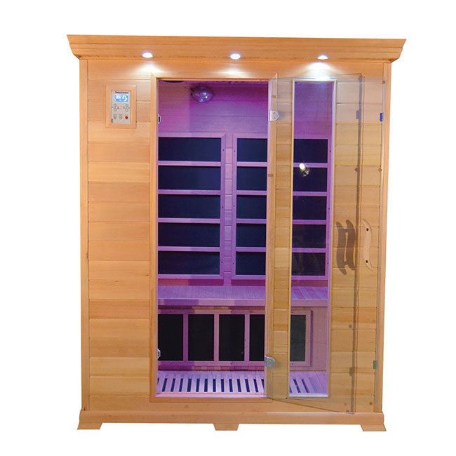 SAUNA EVOLUTION® Low EMF Indoor Wood Sauna With Carbon Panel Far Infrared 16