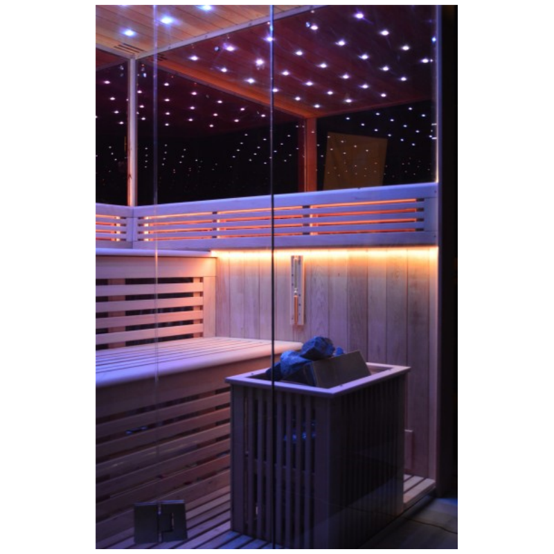 SAUNA EVOLUTION® Indoor New Exclusive Mirror Steam Sauna Glass 13