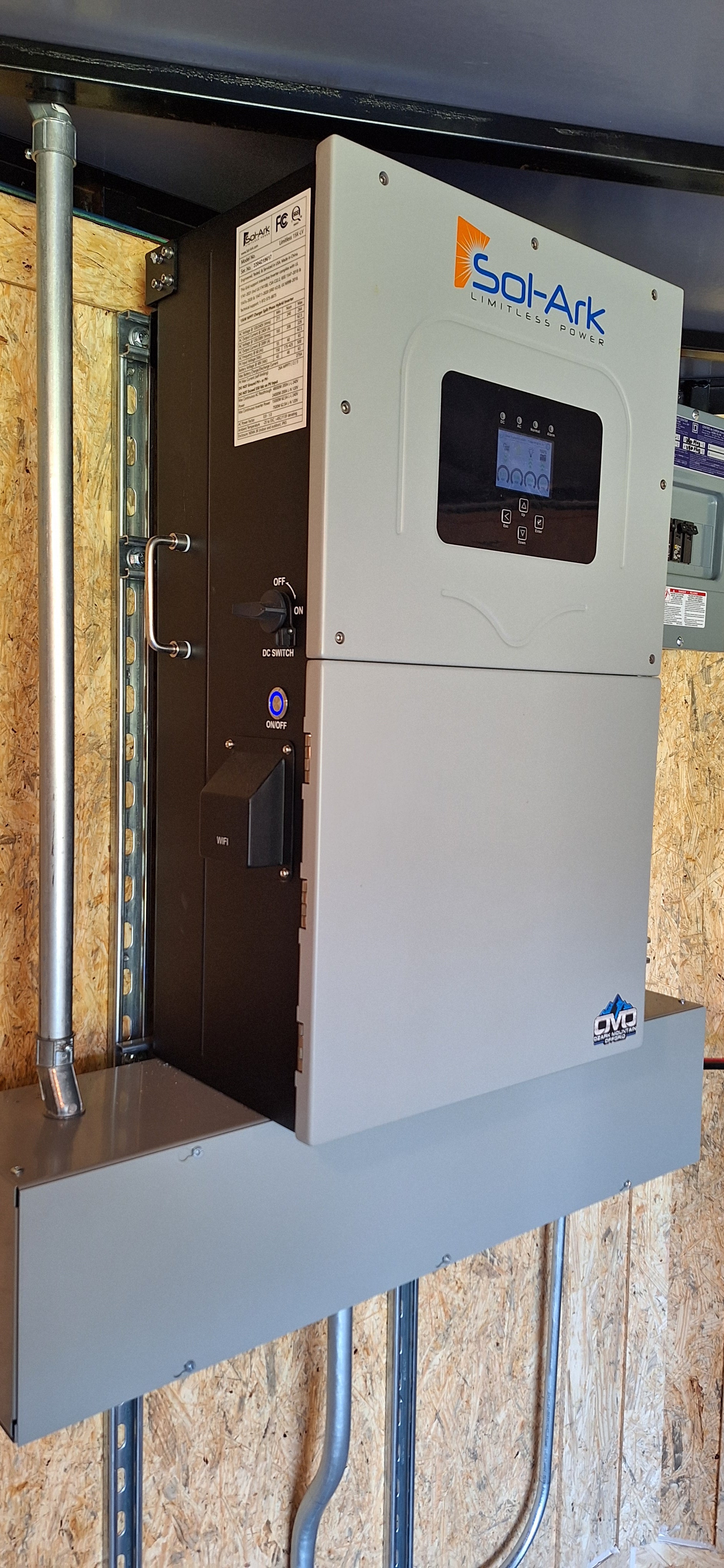 24' Enclosed SOLAR POWERED Offgrid Self-Sufficient Trailer - SOL-ARK 15K with OMO 32K Freedom Lithium Battery