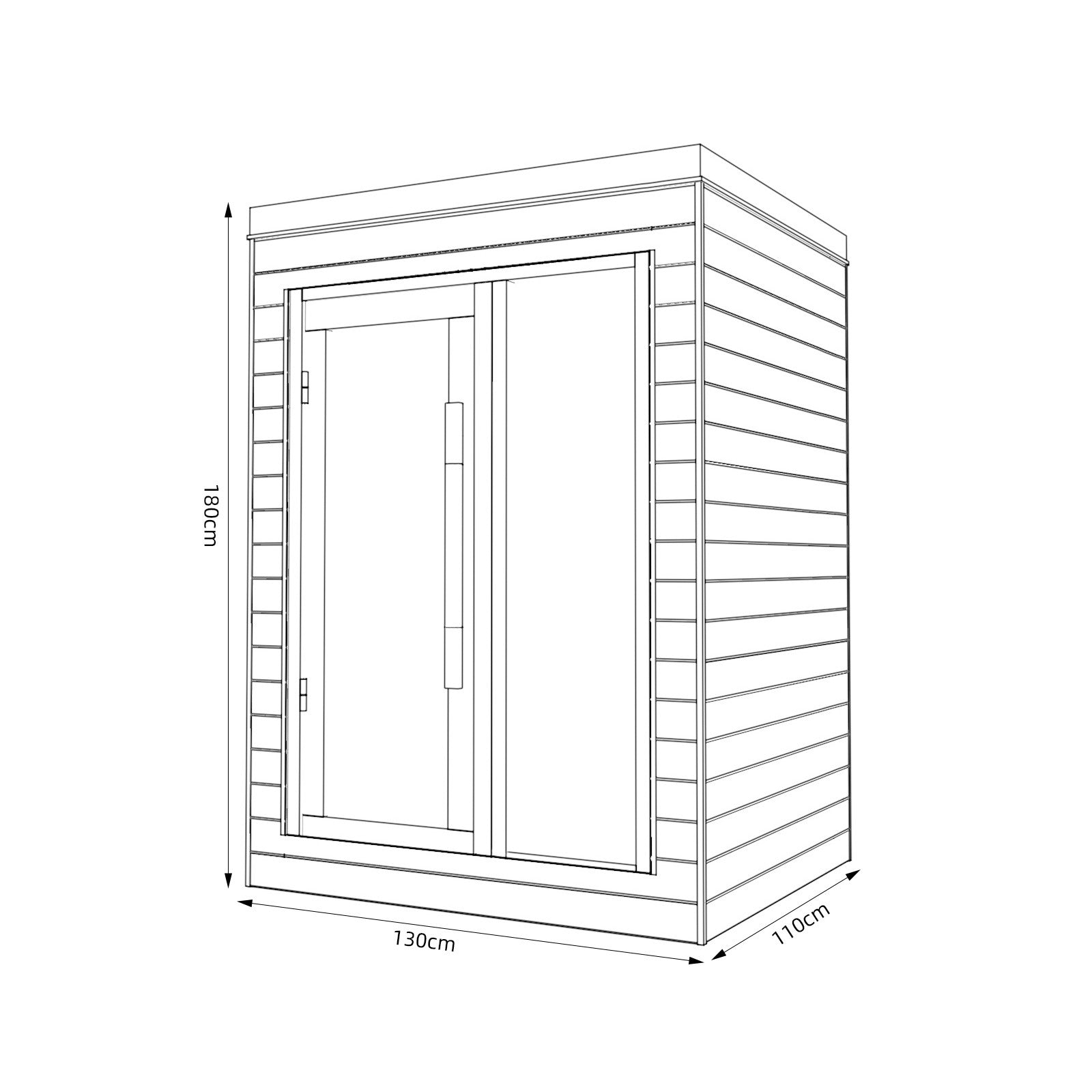 SAUNA EVOLUTION® Indoor Full Spectrum Luxury Single-Layer Bench Cabin Sauna Luna - 2