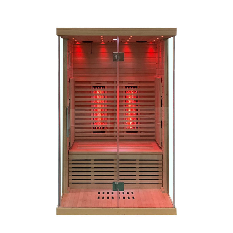 SAUNA EVOLUTION® Indoor Low EMF Sauna with Front Glass Far Infrared 05