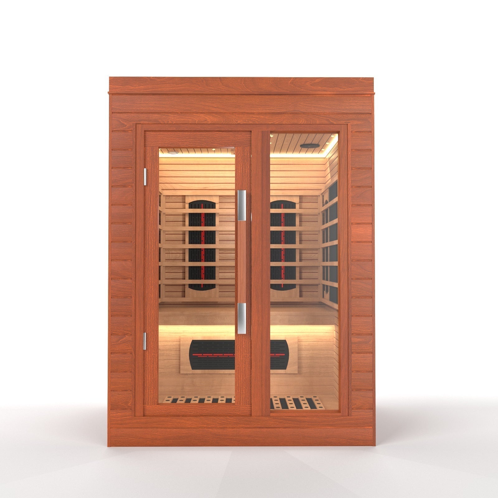 SAUNA EVOLUTION® Indoor Full Spectrum Luxury Single-Layer Bench Cabin Sauna Luna - 2