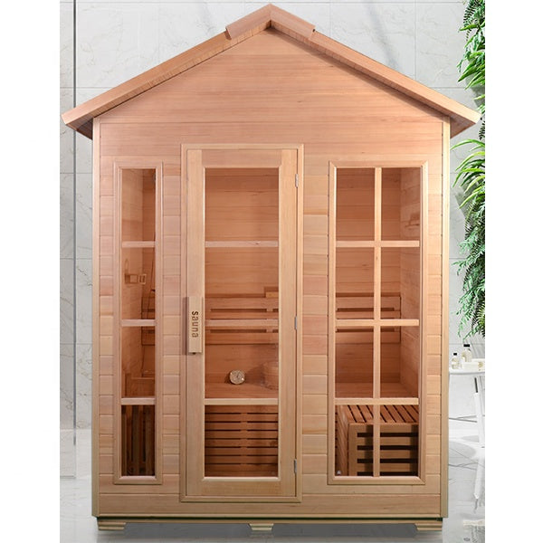 SAUNA EVOLUTION® 6 Person Modern Outdoor Sauna Cabin 02