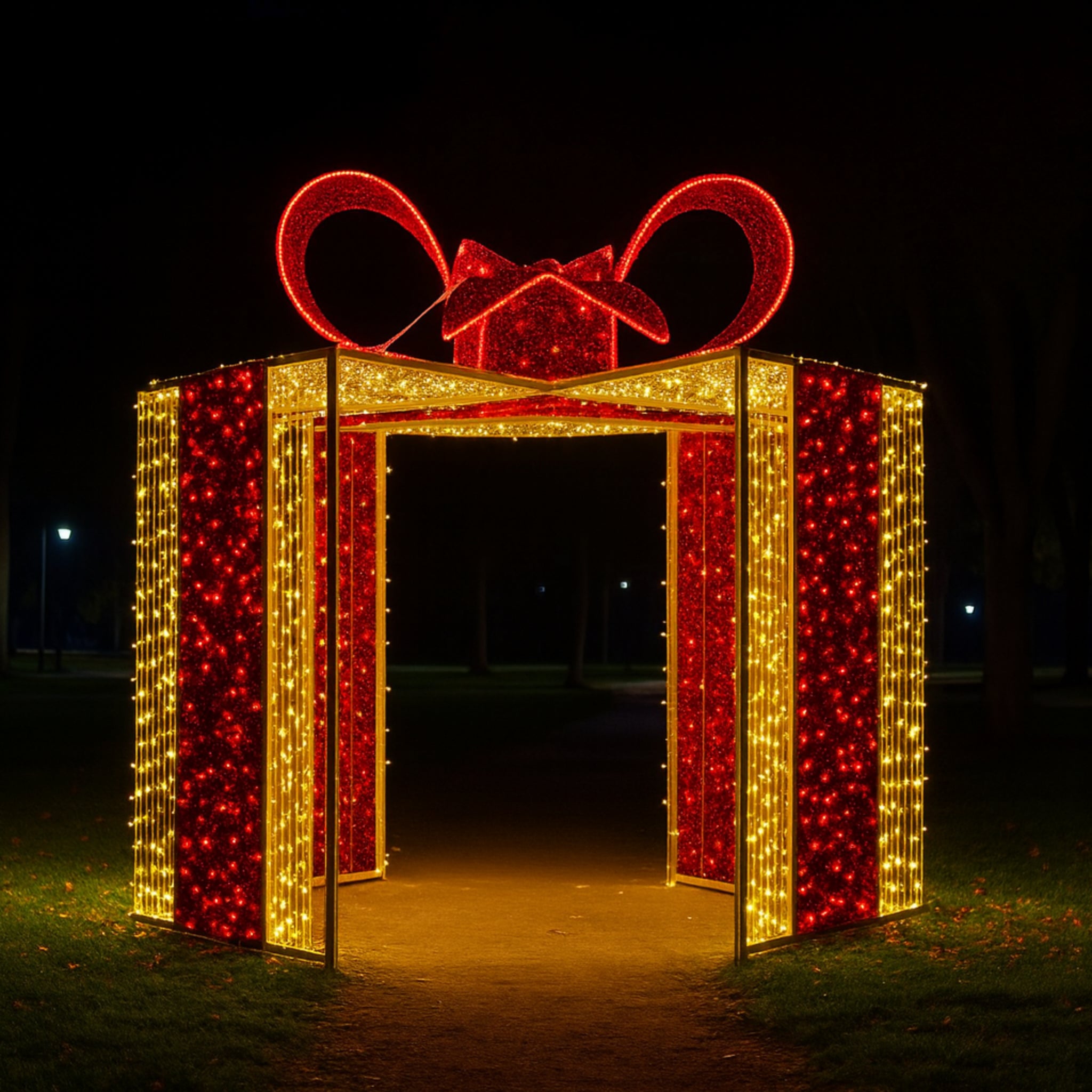 Giant LED Walk-Through - Gift Box Arch
