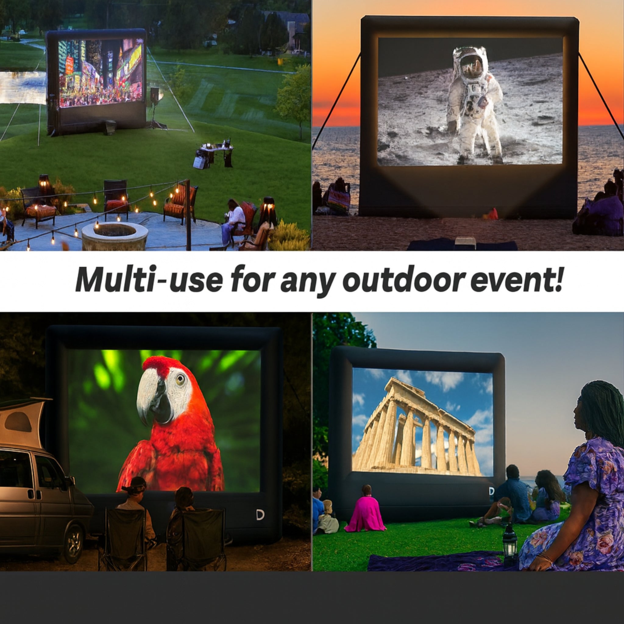 Elite Outdoor Movies 13' Nano Outdoor Cinema System