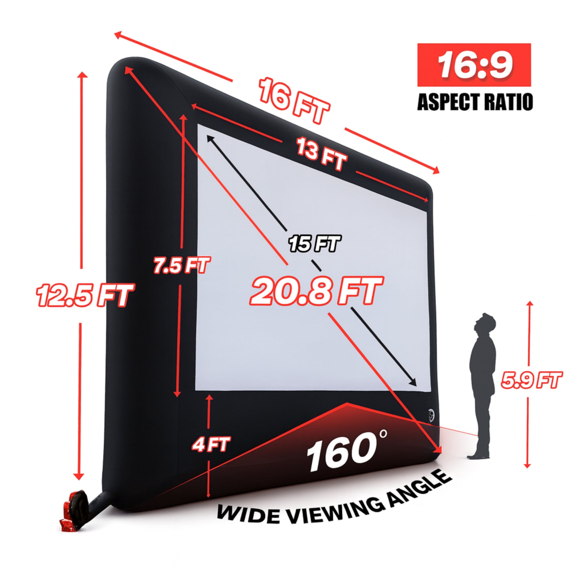 Elite Outdoor Movies 10' Nano Outdoor Cinema System