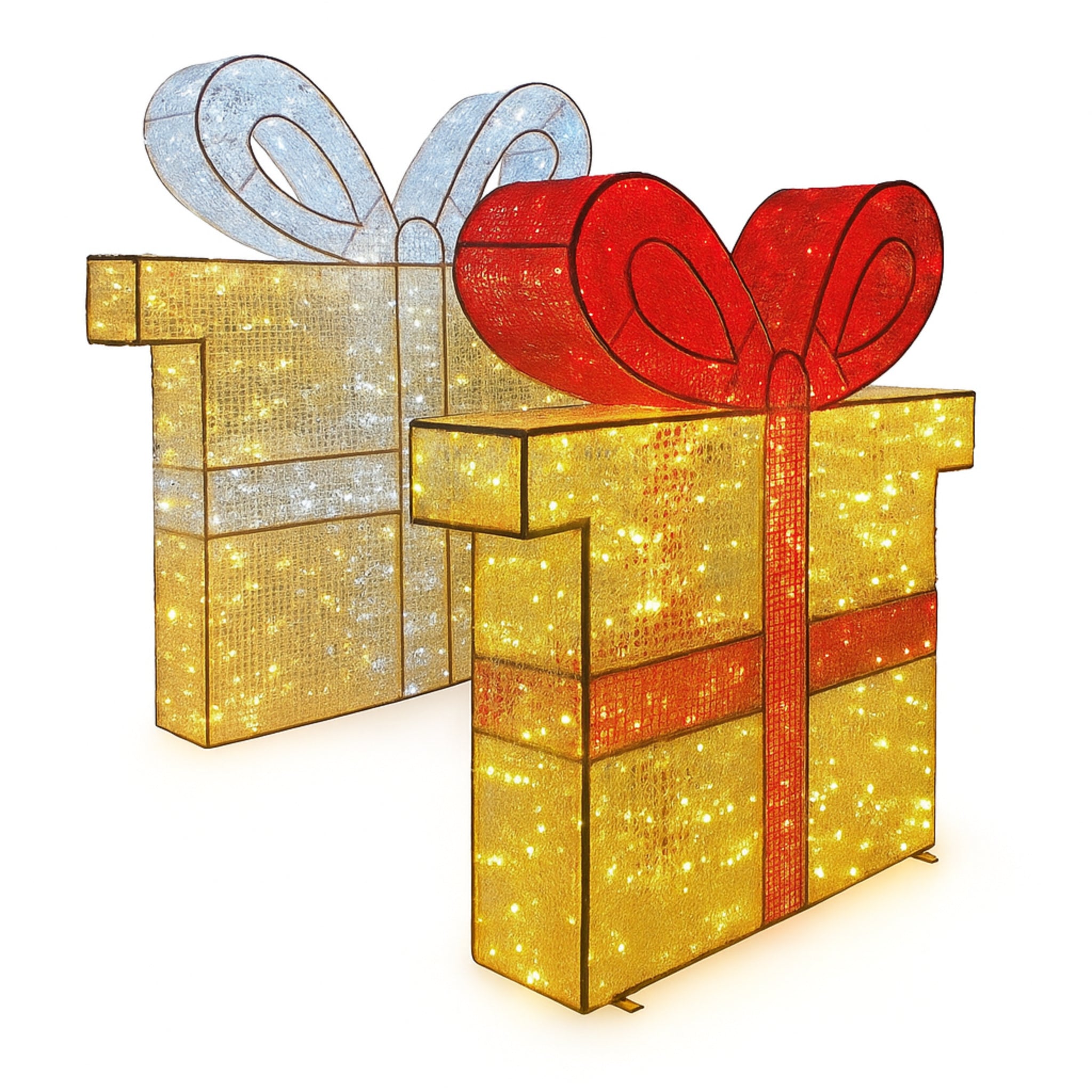 Large LED Christmas Gift Boxes - Commercial Christmas Decorations