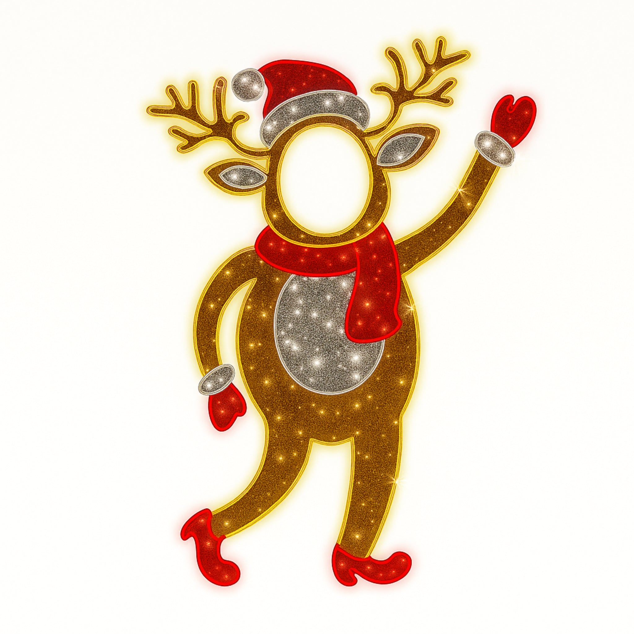 Reindeer Pre-Lit LED Illuminating Photo Prop