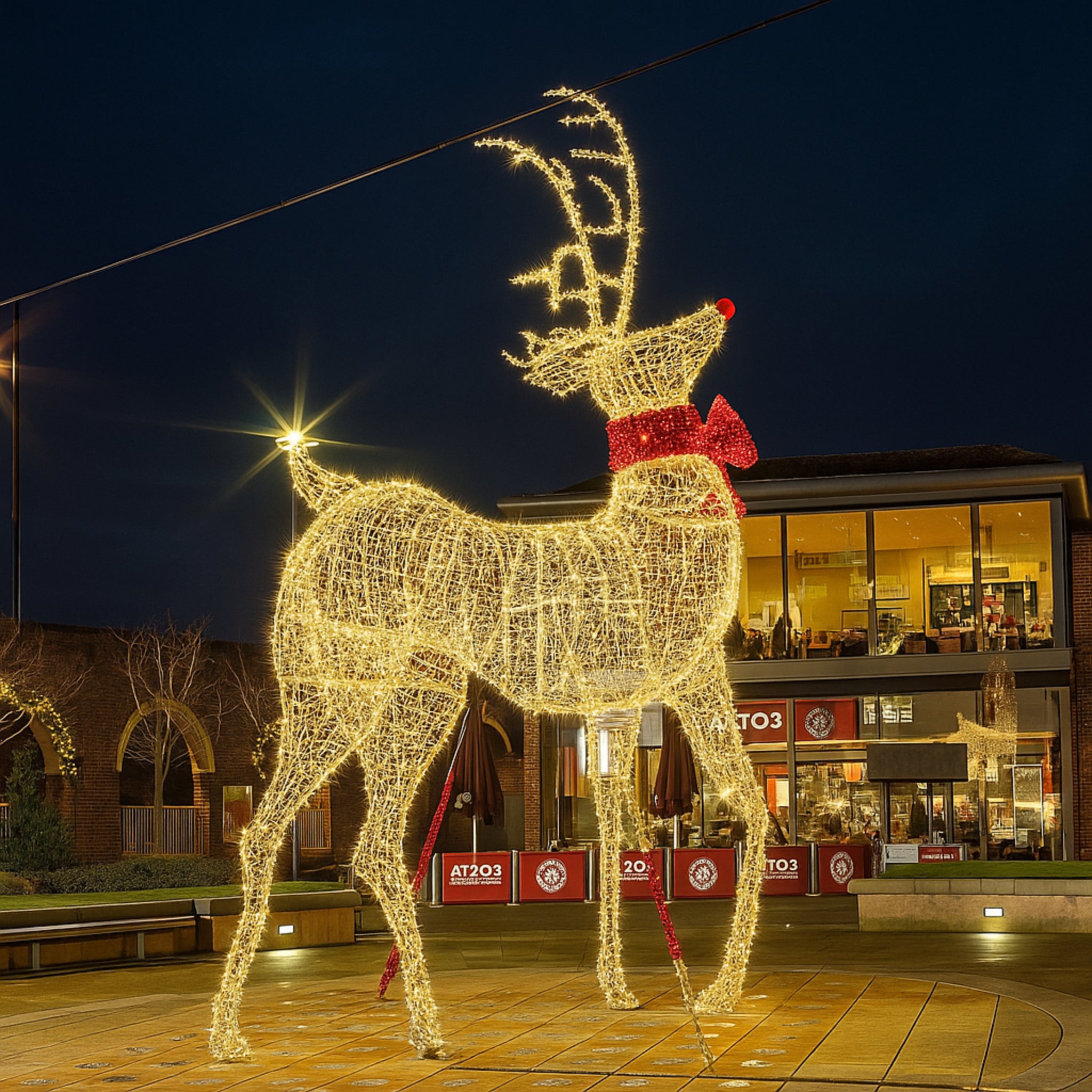 Giant Pre-Lit LED Reindeer - Warm White