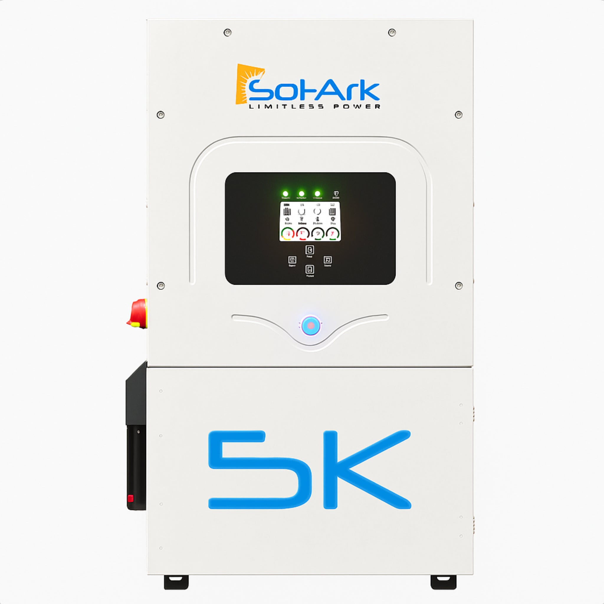 2.2KW Complete Offgrid Solar Kit + 5K Sol-Ark Inverter + 20.48KW OMO Stack Lithium Battery +2.2KW Solar with Mounting Rails and Wiring