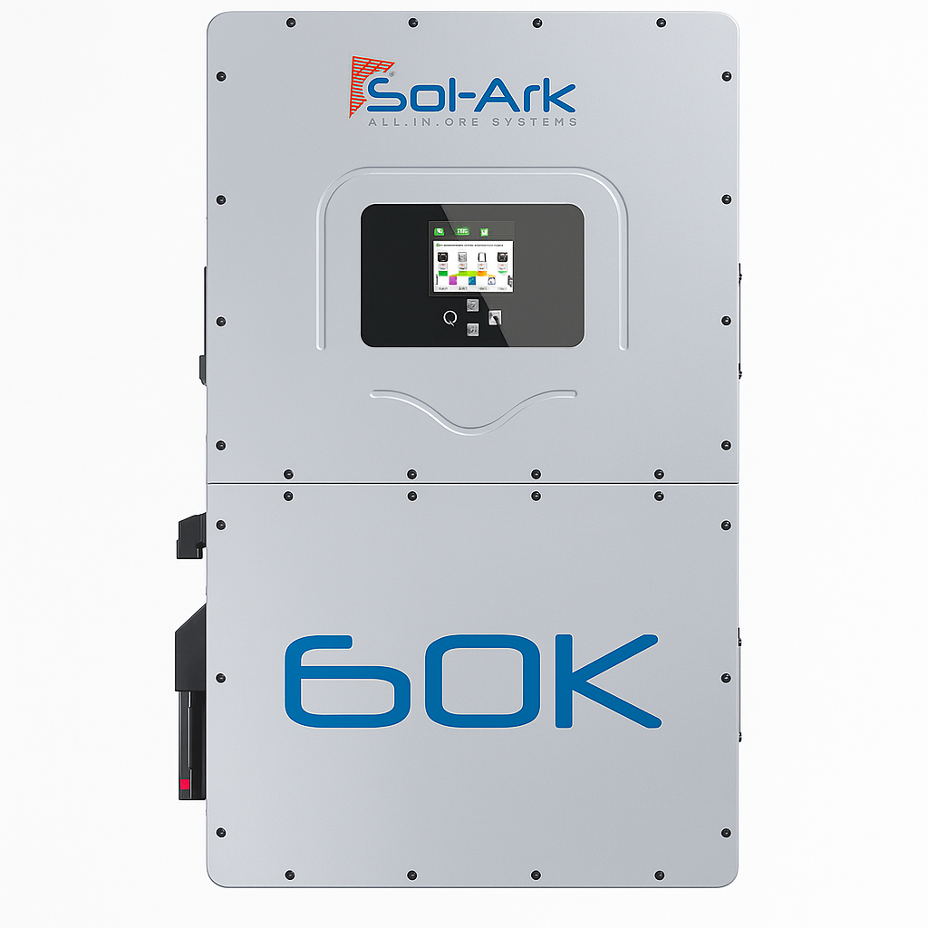 Commercial 240KW Solar Array - 3 Phase 480V Solar Kit + 4x 60K 480V Sol-Ark Inverter + 4x60KW Sol-Ark INDOOR Lithium Battery +242KW Solar with Ground Mount and Wiring
