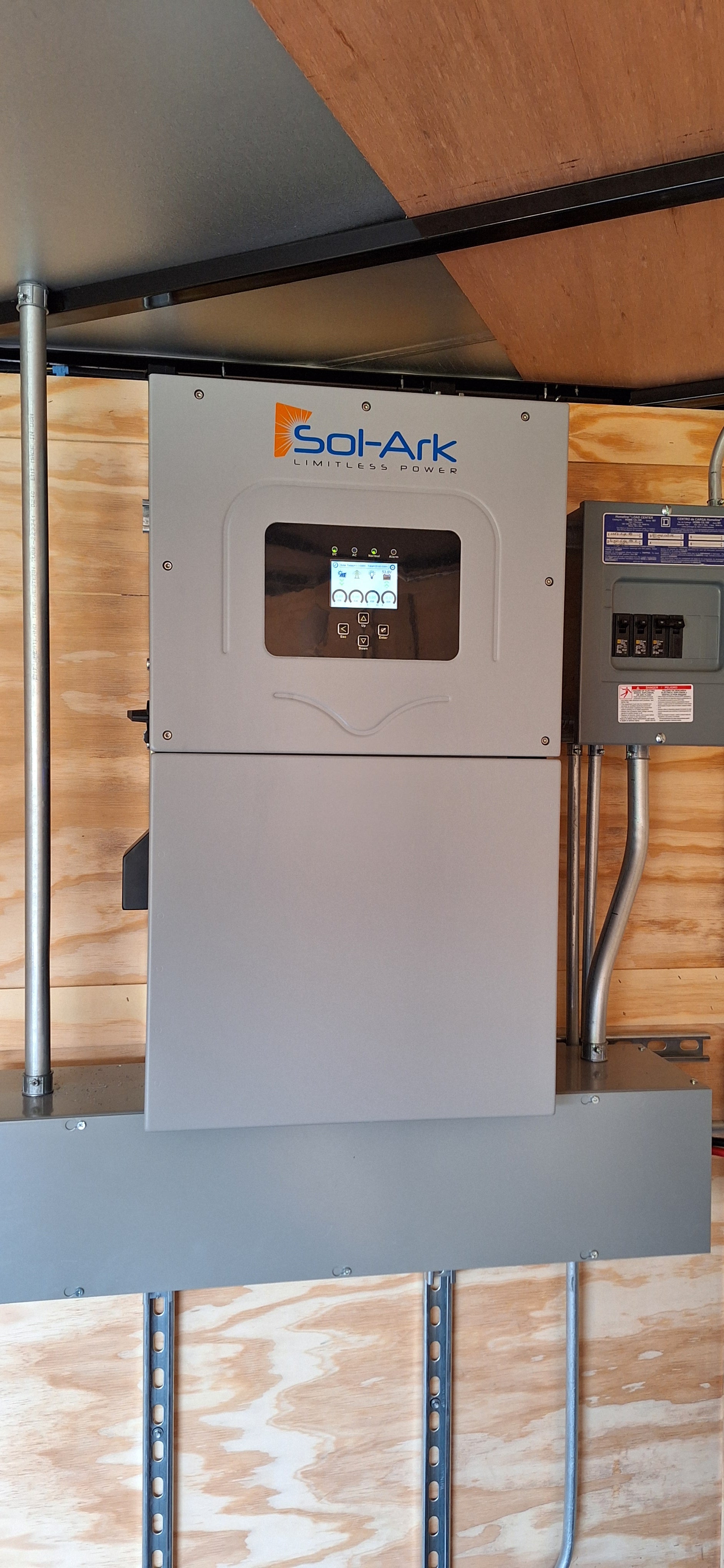 36' Enclosed SOLAR POWERED Offgrid Self-Sufficient Trailer - SOL-ARK 15K with OMO 32K Freedom Lithium Battery