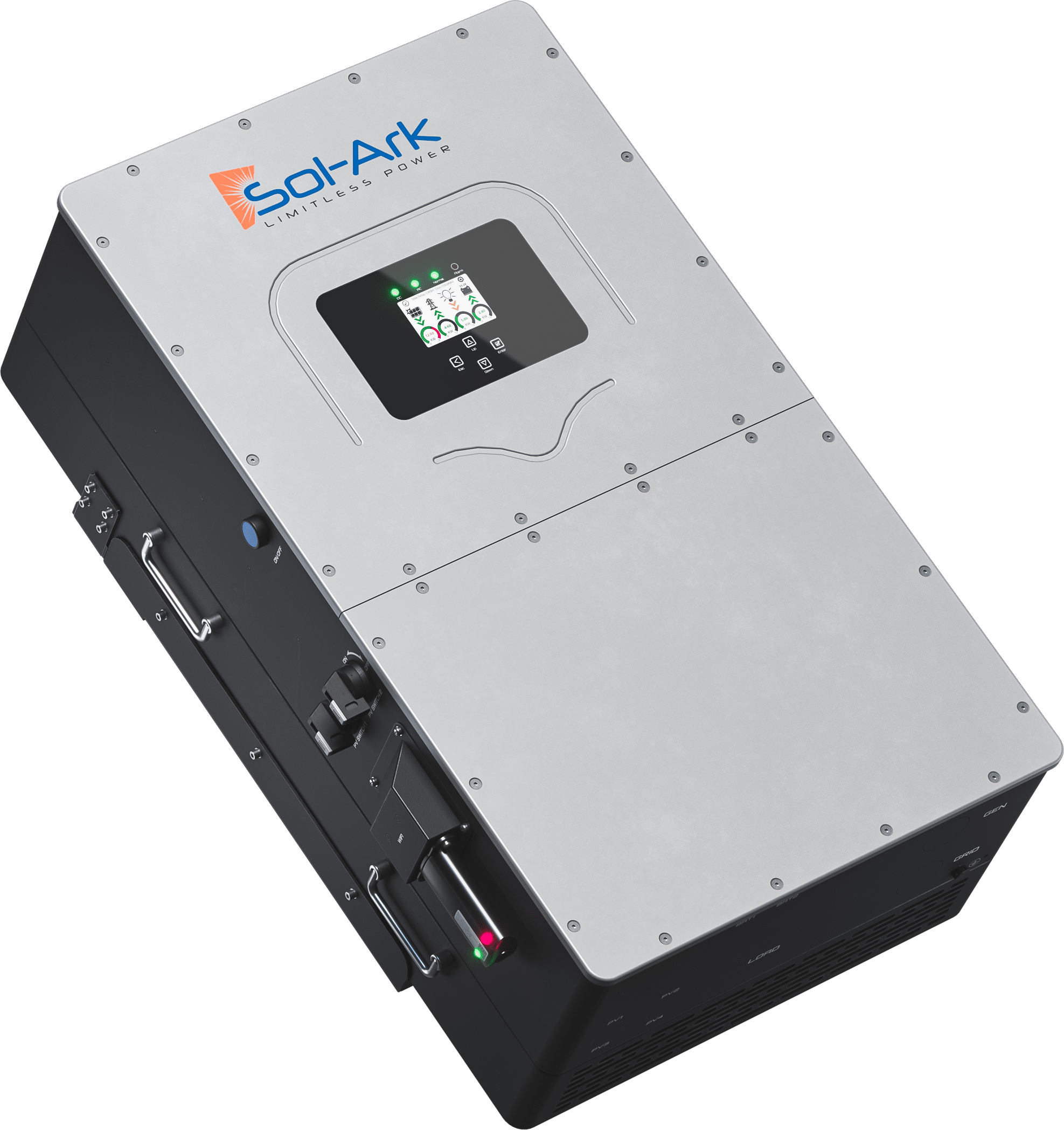 Commercial 120KW Solar Array - 3 Phase 208V Solar Kit + 4x 30K 208V Sol-Ark Inverter + 4x 60KW Sol-Ark OUTDOOR Lithium Battery +118.8KW Solar with Ground Mount and Wiring