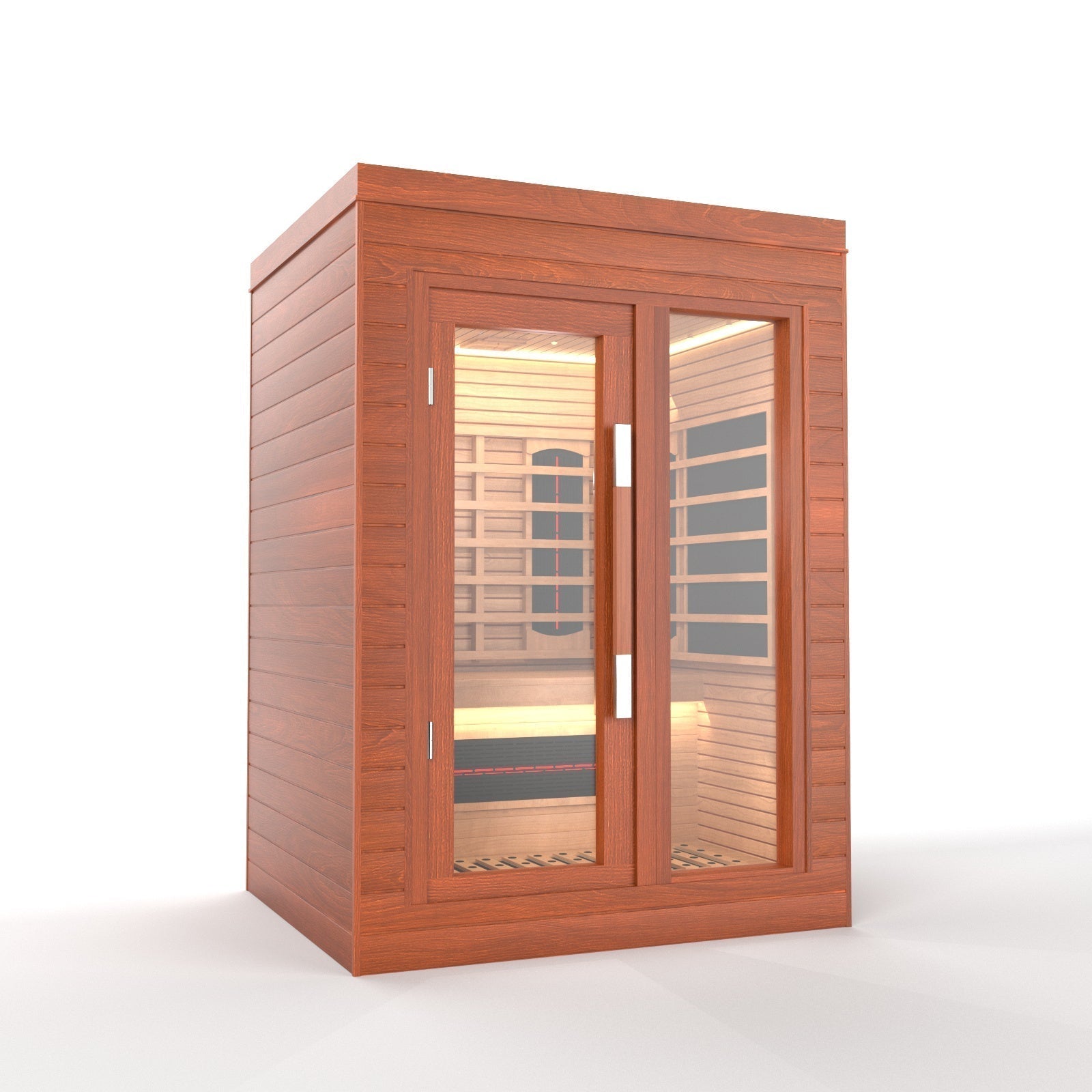 SAUNA EVOLUTION® Indoor Full Spectrum Luxury Single-Layer Bench Cabin Sauna Luna - 2