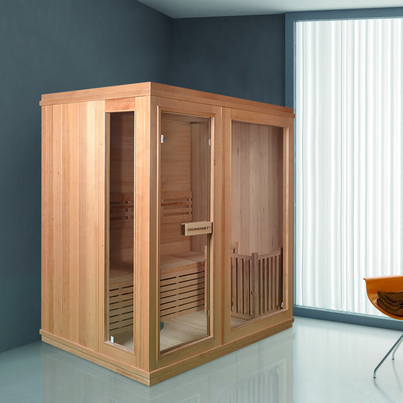 SAUNA EVOLUTION® Finland Traditional Indoor Wooden Sauna Glass 07