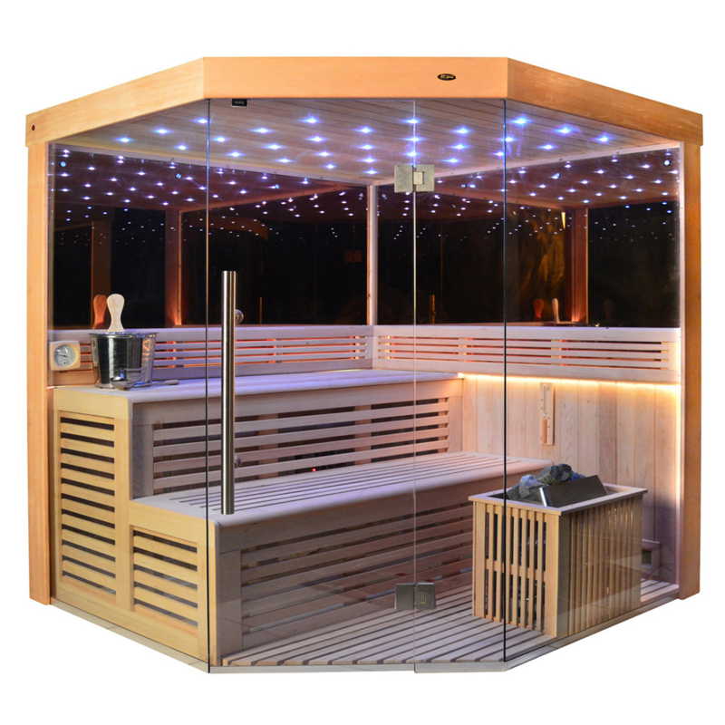 SAUNA EVOLUTION® Indoor New Exclusive Mirror Steam Sauna Glass 13