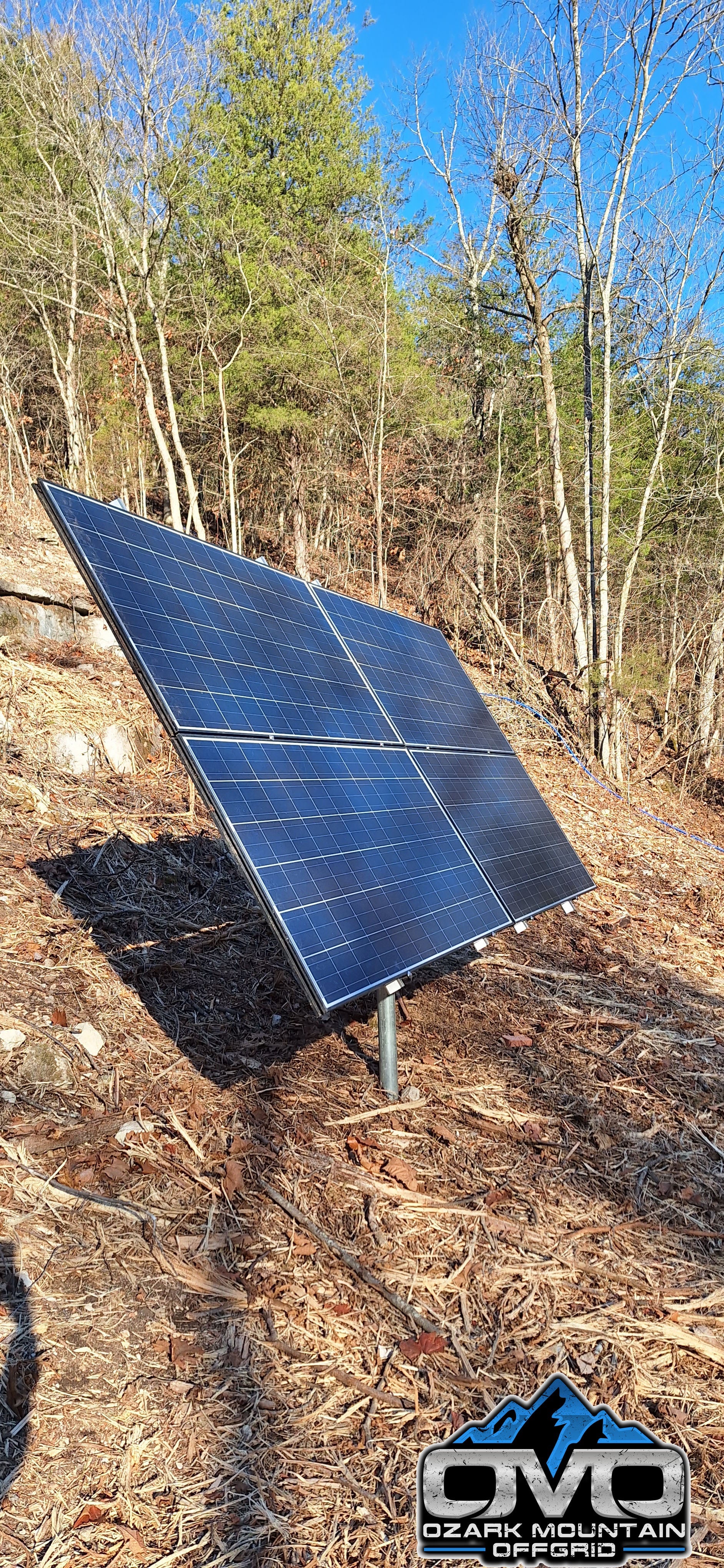 Adjustable Solar Panel 3" Pole Mount - 4x Solar Panels (With Modules) 1440 Watt Array