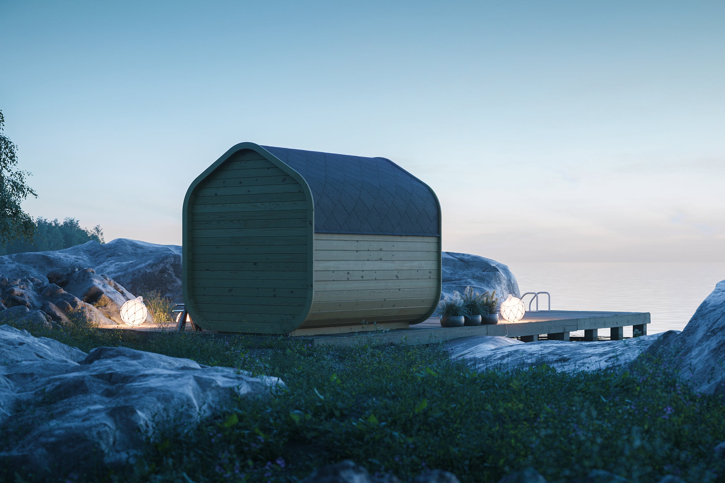 SAUNA EVOLUTION® Barrel Sauna Serenity Nature Air 8