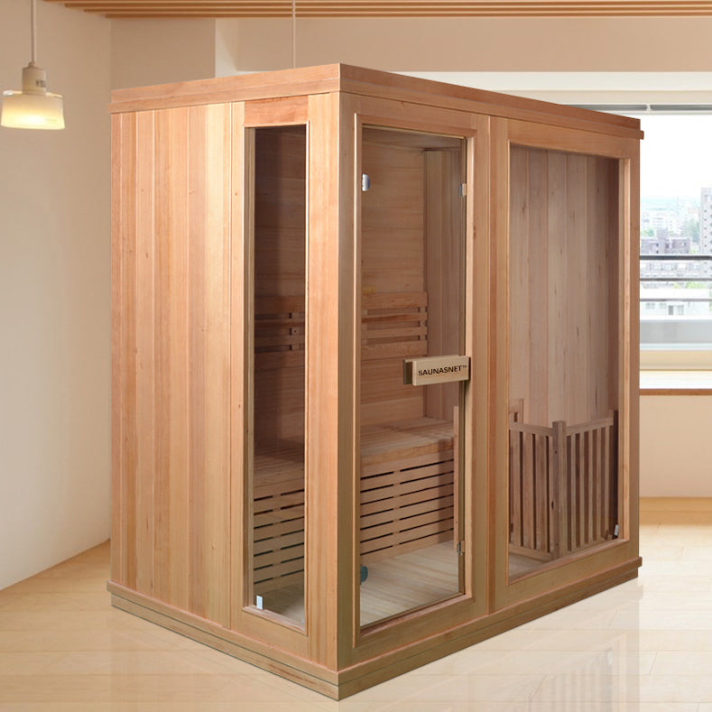 SAUNA EVOLUTION® Finland Traditional Indoor Wooden Sauna Glass 07