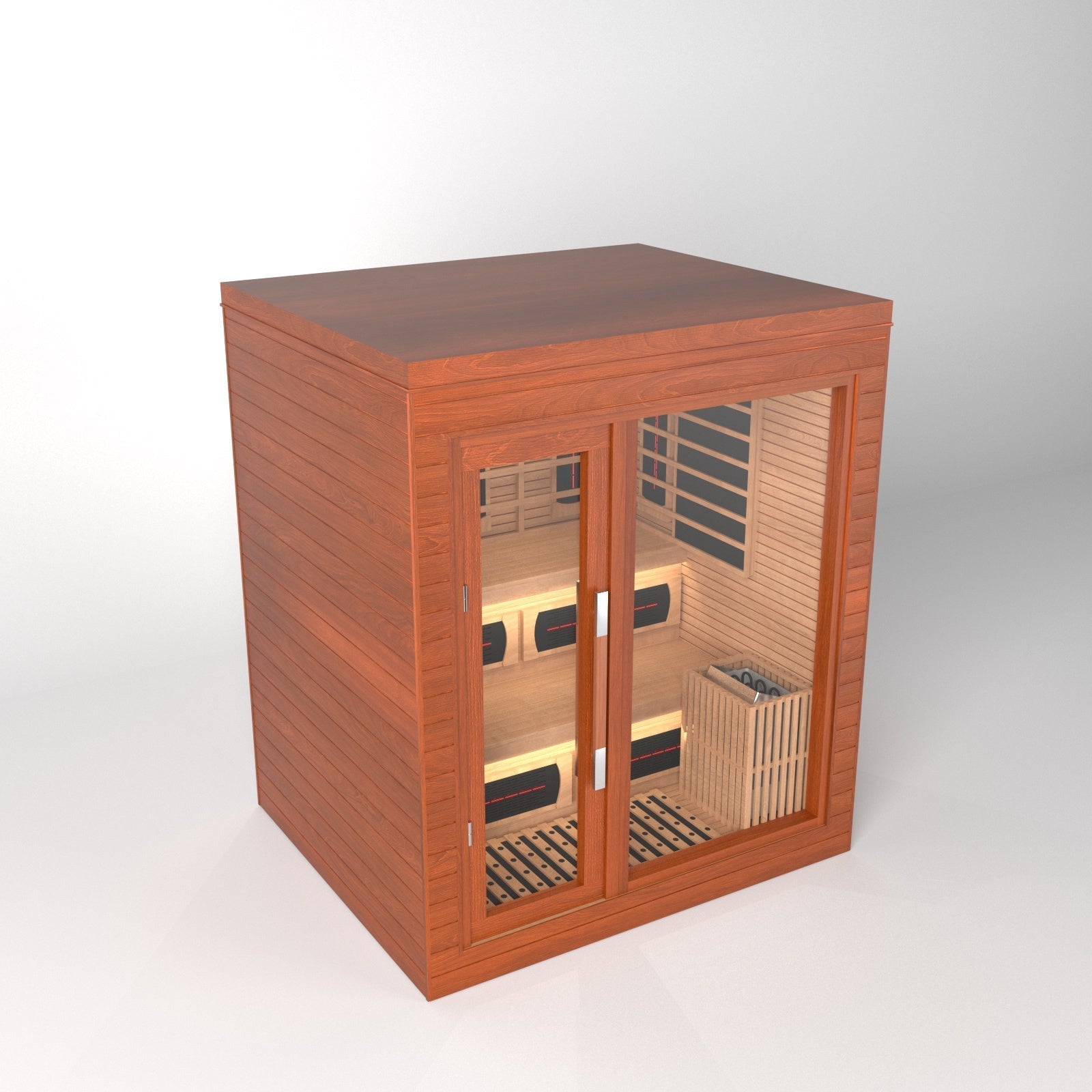 SAUNA EVOLUTION® Indoor Dual-System Luxury Cabin Sauna Luna - 4