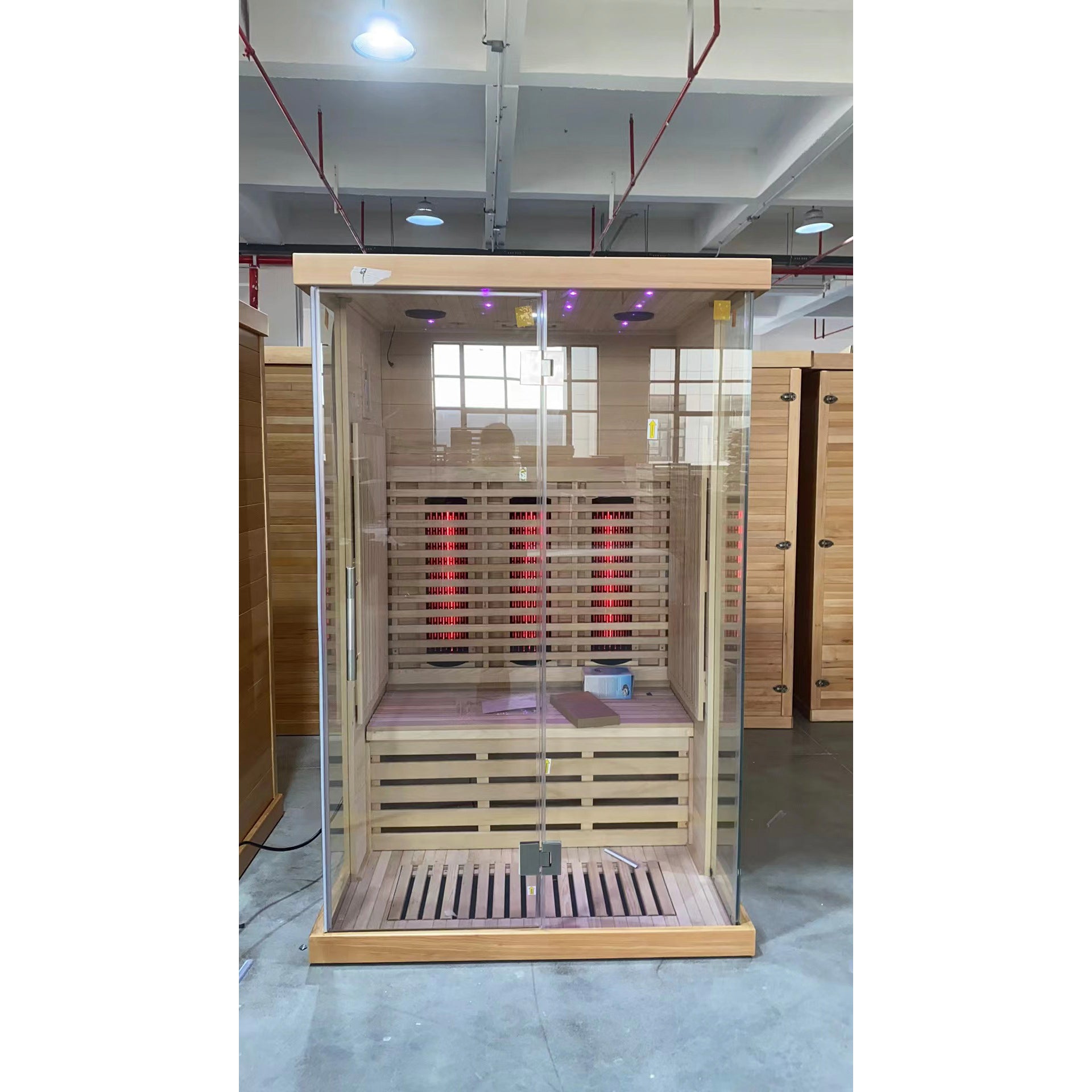 SAUNA EVOLUTION® Indoor Low EMF Sauna with Front Glass Far Infrared 05