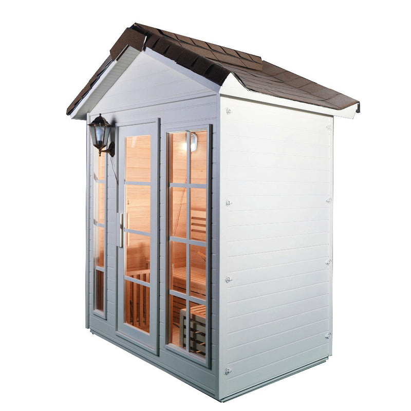 SAUNA EVOLUTION® Garden Waterproof Traditional Sauna Steam Room Cabin 01