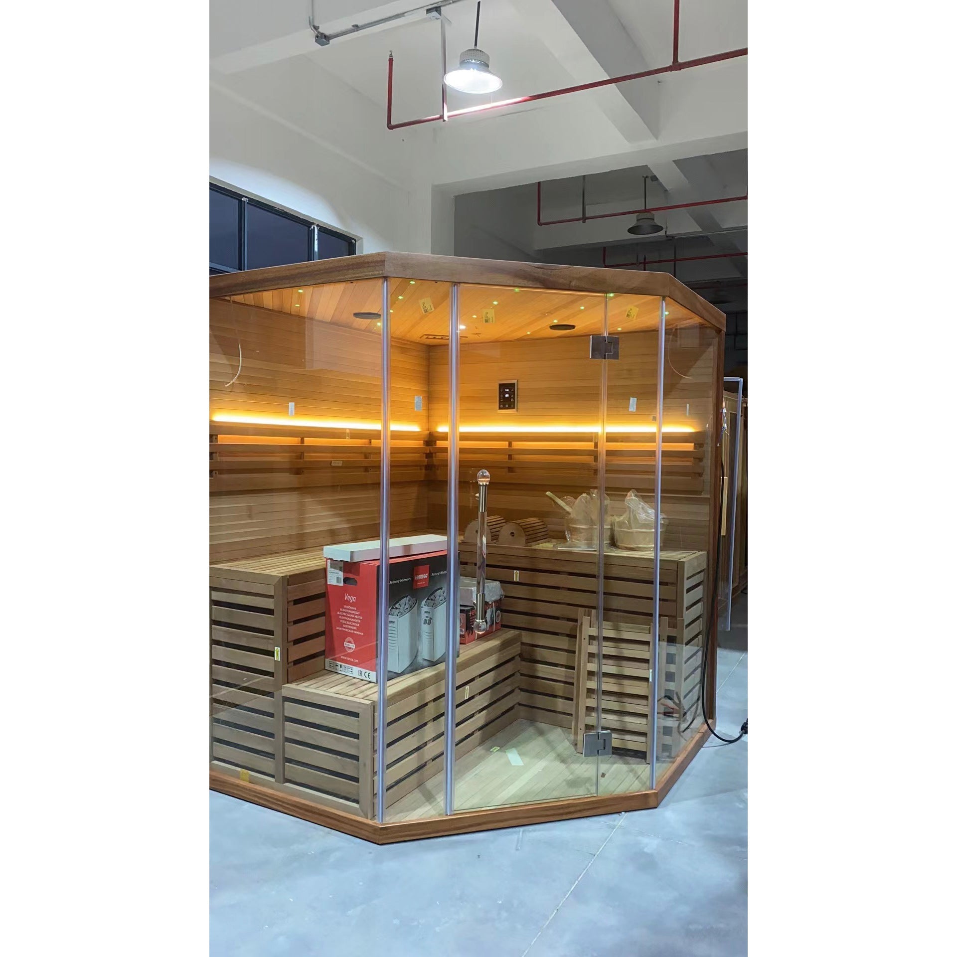 SAUNA EVOLUTION® Indoor Finland Luxury Traditional Steam Sauna Room Glass 11