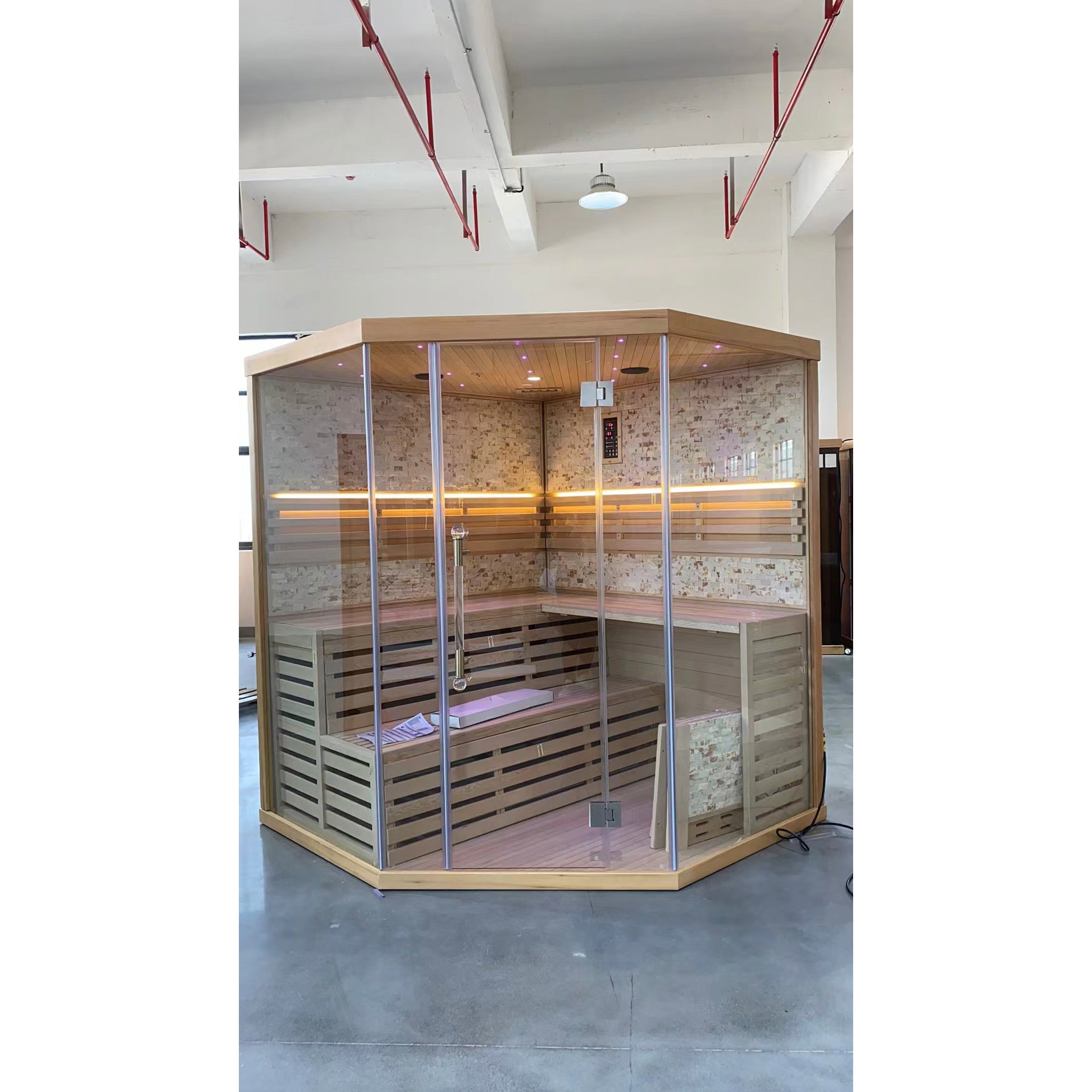 SAUNA EVOLUTION® Indoor Finland Luxury Traditional Steam Sauna Room Glass 11