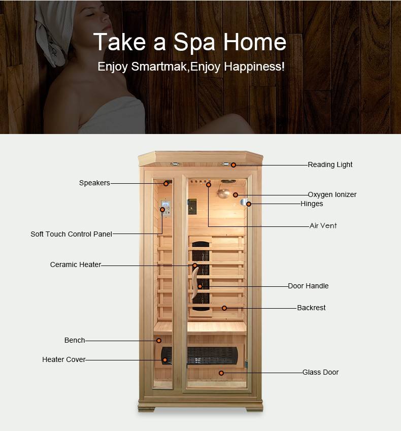 SAUNA EVOLUTION® Indoor Wooden Dry Cabin Customized Sauna Room Far Infrared 04