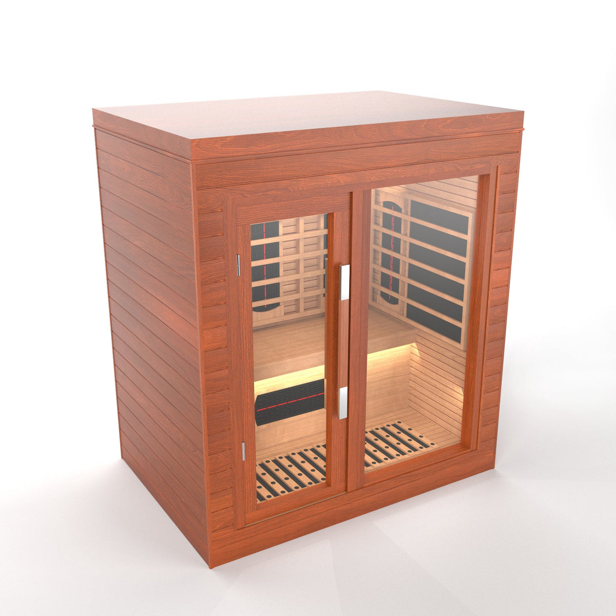 SAUNA EVOLUTION® Indoor Full Spectrum Luxury Single-Layer Bench Cabin Sauna Luna - 2