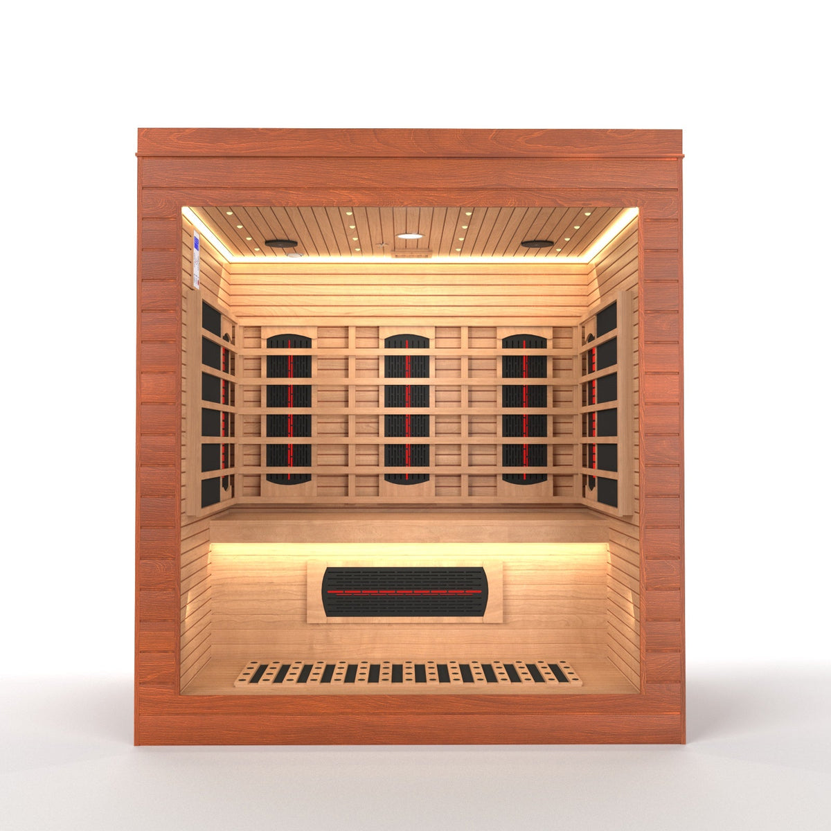 SAUNA EVOLUTION® Indoor Full Spectrum Luxury Single-Layer Bench Cabin Sauna Luna - 2