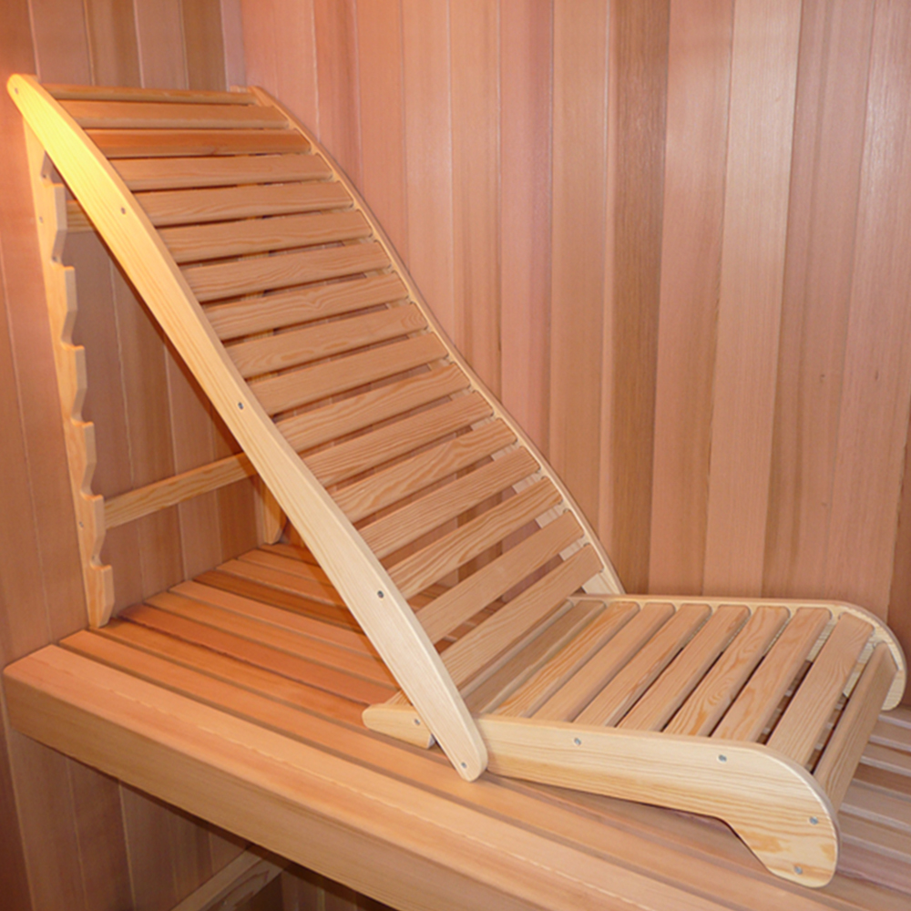 SAUNA EVOLUTION® Wooden Lounge Reclined Sauna Chair