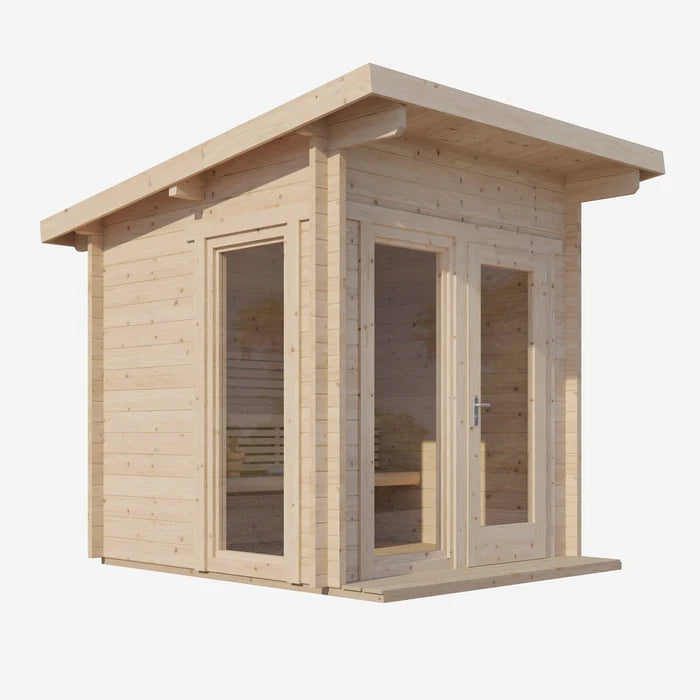 SAUNA EVOLUTION® Garden Series Outdoor Cabin Sauna Fits Up to 6 People Cabin 05