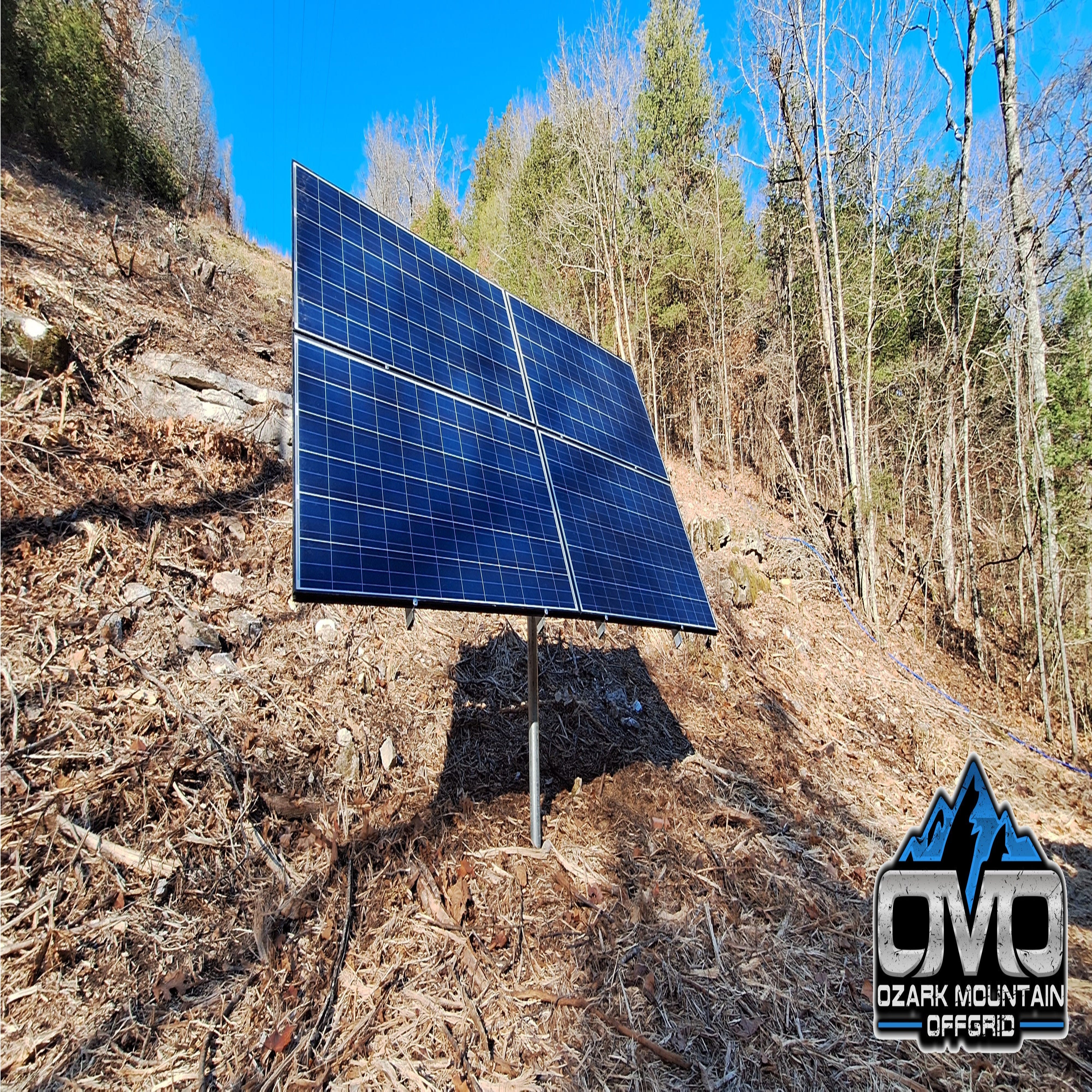Adjustable Solar Panel 3" Pole Mount - 4x Solar Panels (Without Modules)