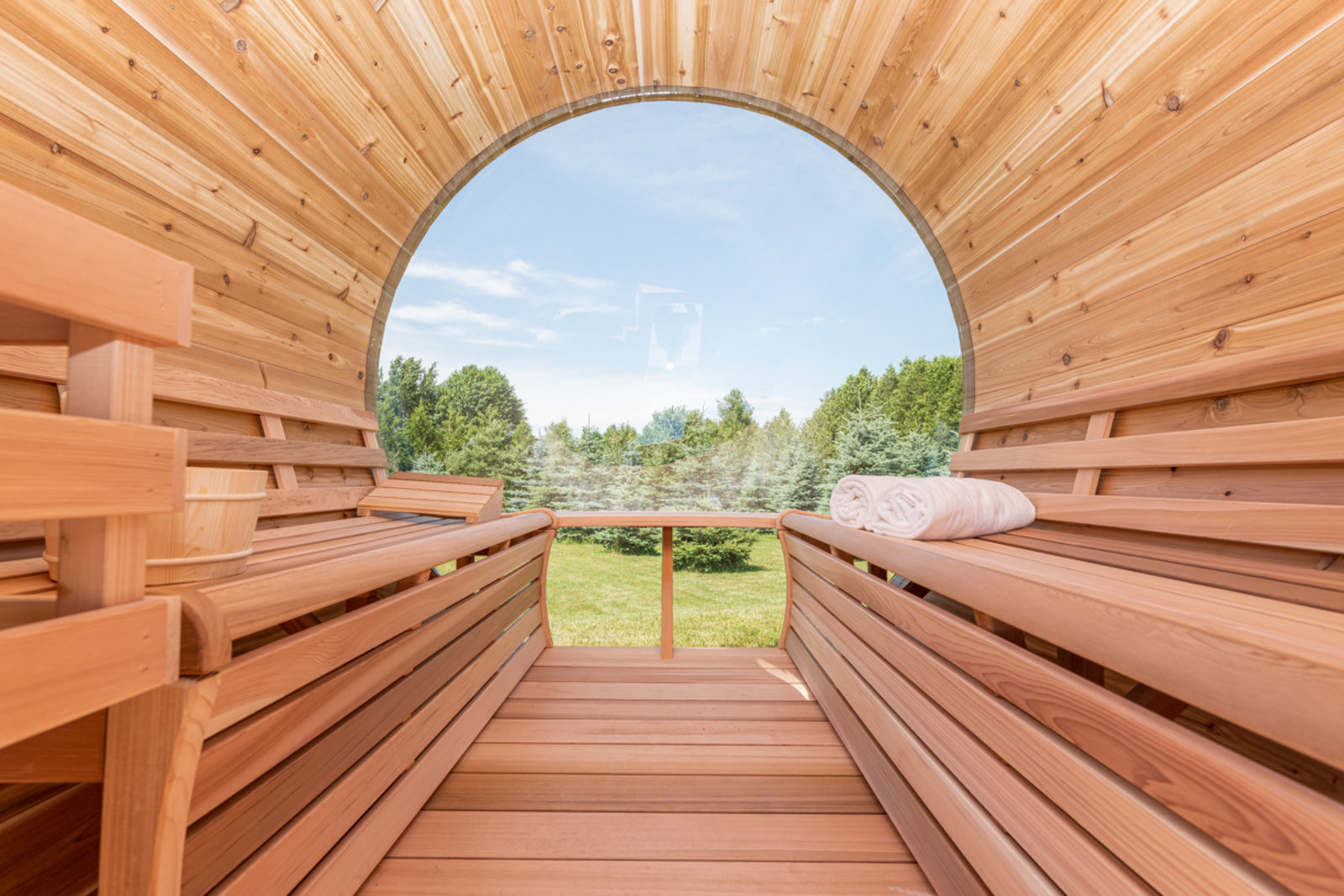 SAUNA EVOLUTION® Barrel Sauna Serenity Nature Air 4