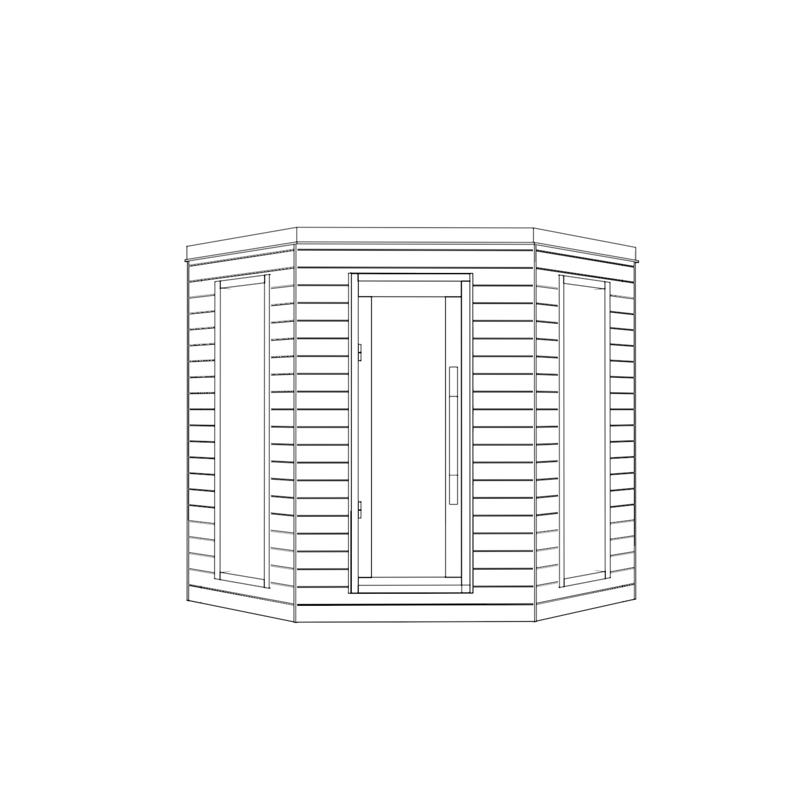 SAUNA EVOLUTION®  Indoor Luxury Cabin Corner Sauna Luna - 1