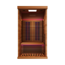 Load image into Gallery viewer, Peak Saunas Rainier 1-Person Full Spectrum Infrared Sauna with XL Medical-Grade Red Light Therapy &amp; Smart WiFi App Control
