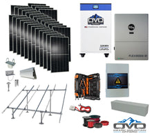 Load image into Gallery viewer, 15KW Complete Offgrid Solar Kit + EG4 FlexBOSS21 + 32KW OMO 48V Freedom Series Lithium Battery + 15.4KW Solar with Ground Mount and Wiring