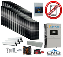 Load image into Gallery viewer, 15KW Complete Offgrid Solar Kit + 15K Sol-Ark Inverter +15.4KW Solar with Mounting Rails and Wiring