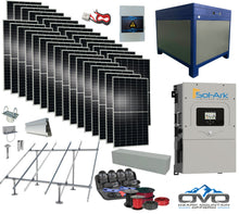 Load image into Gallery viewer, 17KW Complete Offgrid Solar Kit - 62kWh Lithium Battery + 15K Sol-Ark Inverter +17.6KW Solar with Ground Mount and Wiring