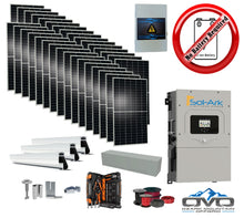 Load image into Gallery viewer, 17KW Complete Offgrid Solar Kit + 15K Sol-Ark Inverter +17.6KW Solar with Mounting Rails and Wiring
