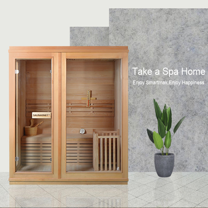 SAUNA EVOLUTION®  Finland Traditional Indoor Wooden Sauna Glass 07