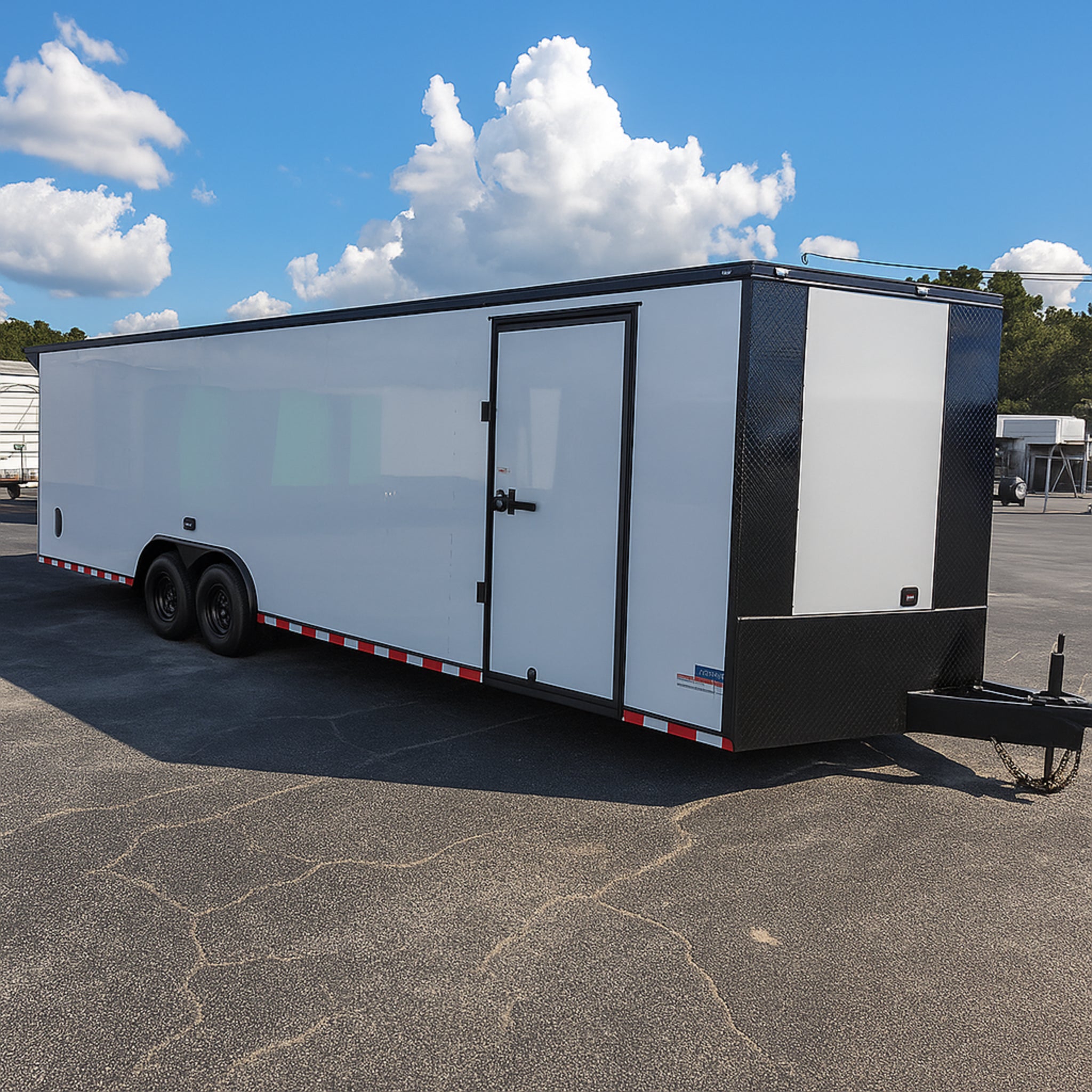 28' Enclosed SOLAR POWERED Offgrid Self-Sufficient Trailer - SOL-ARK 15K with OMO 32K Freedom Lithium Battery