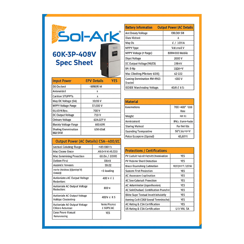 Commercial 240KW Solar Array - 3 Phase 480V Solar Kit + 4x 60K 480V Sol-Ark Inverter + 4x60KW Sol-Ark INDOOR Lithium Battery +242KW Solar with Ground Mount and Wiring