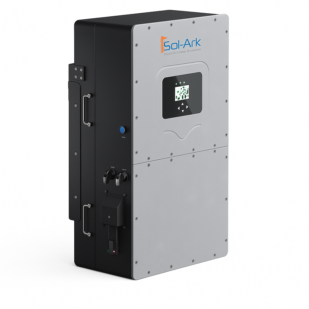 Commercial 30KW Solar Array - 3 Phase 208V Solar Kit + 30K 208V Sol-Ark Inverter + 40KW Sol-Ark INDOOR Lithium Battery +29.7KW Solar with Ground Mount and Wiring