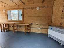 Load image into Gallery viewer, 16&#39; Enclosed SOLAR POWERED Offgrid Self-Sufficient Trailer - Concession Window Expanded Solar Array / Expanded Lithium battery bank - MOBILE STOREFRONT VERSION