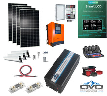 Load image into Gallery viewer, 2.2KW Offgrid Solar Kit + 3KW Inverter/Charger + 60A MPPT Charge Controller